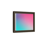 Framed Gradient Canvas Wall Art — Pink to Aqua Ombre Matte Print
