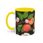 Apple Blossom Accent Coffee Mug – Floral Fruit Ceramic Mug (11/15oz)