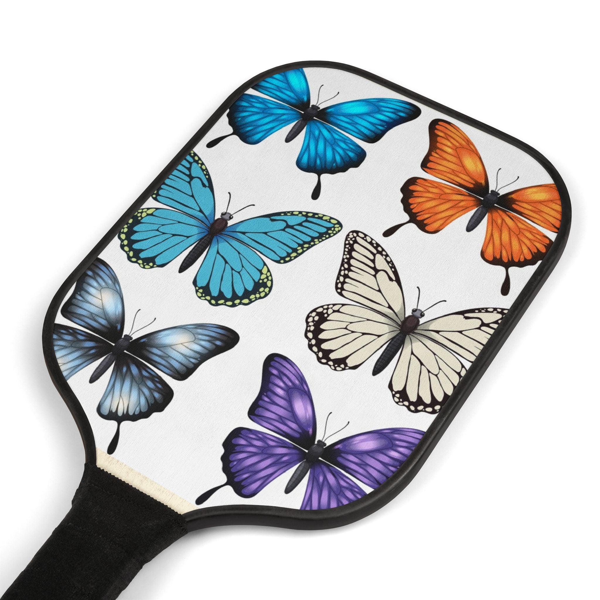 Butterfly Pickleball Paddles Set — Colorful Floral Design Kit (2 Paddles + Balls)