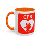 AED Heart Logo Accent Coffee Mug — CPR & Defibrillator Awareness Gift (11/15oz)