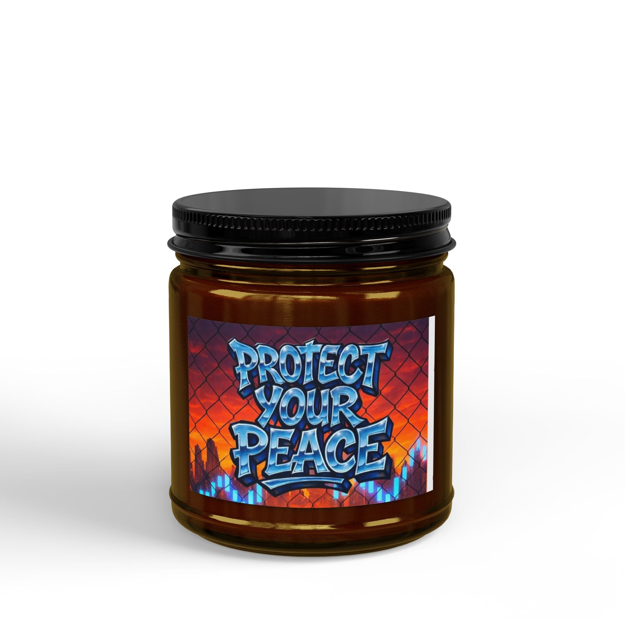 Scented Soy Candles with Black Lid, (4 and 9oz)