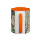 Botanical Woodland Coffee Mug — Earthy Leaf Pattern Accent Mug (11/15oz)