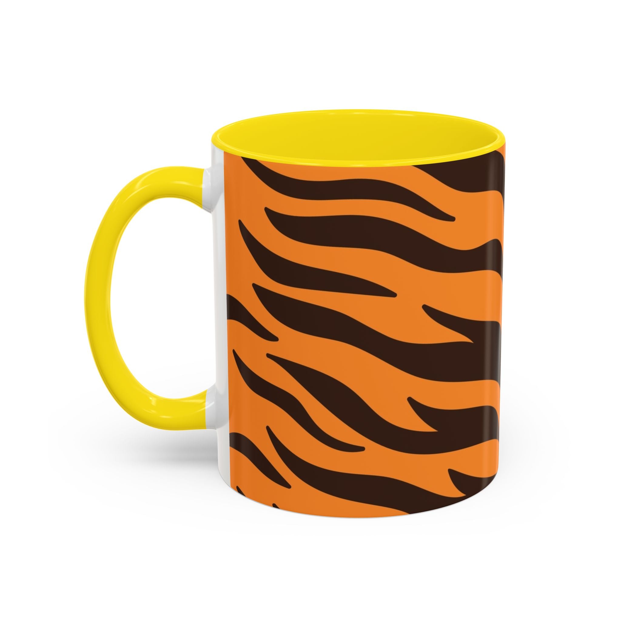 Tiger Stripe Accent Coffee Mug – Orange & Black Animal Print