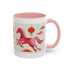 Year of the Horse Accent Coffee Mug — Chinese New Year Lucky Horse Design (11/15oz)