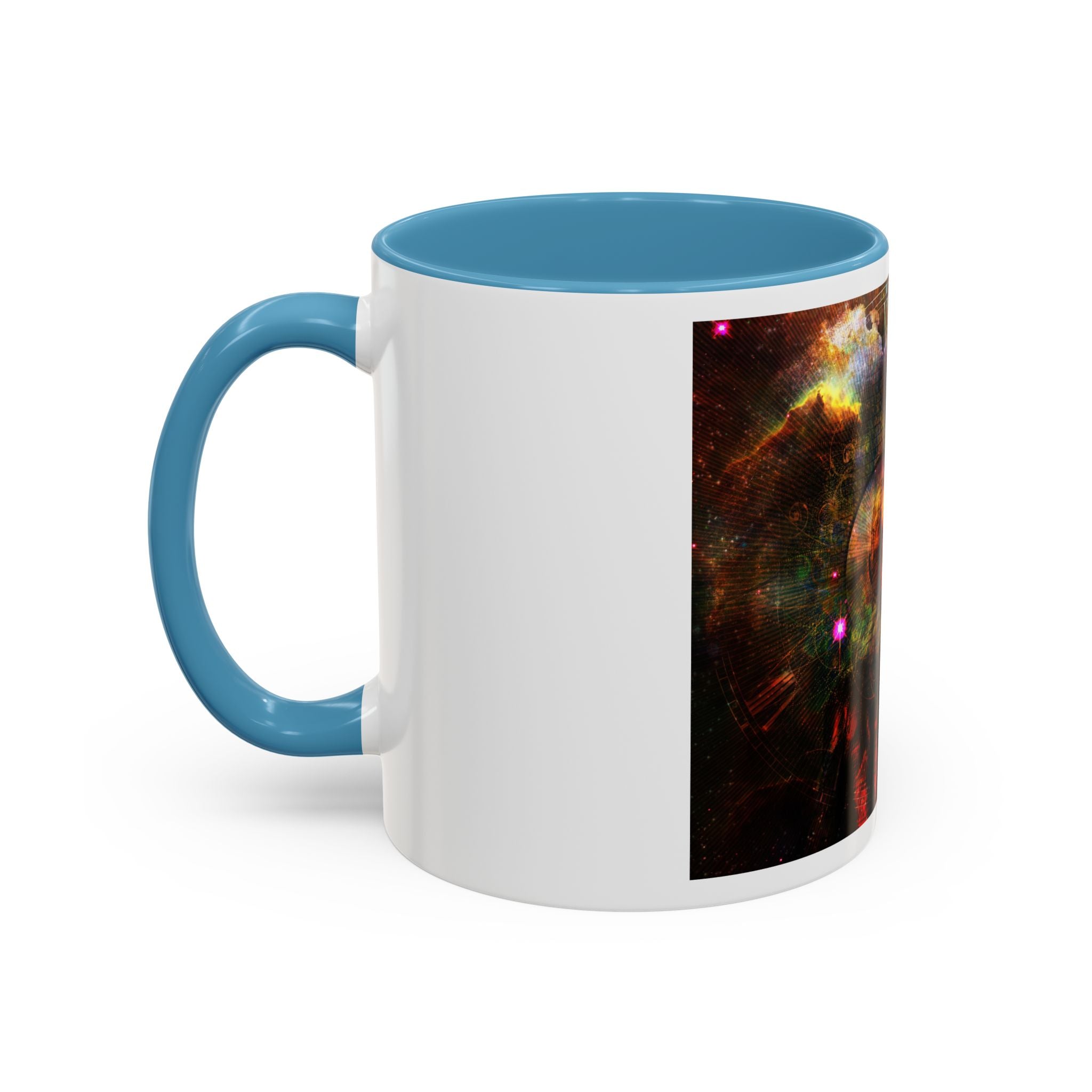 Cosmic Astronaut Accent Coffee Mug — Galaxy Space Art 11/15oz