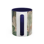 Botanical Woodland Coffee Mug — Earthy Leaf Pattern Accent Mug (11/15oz)