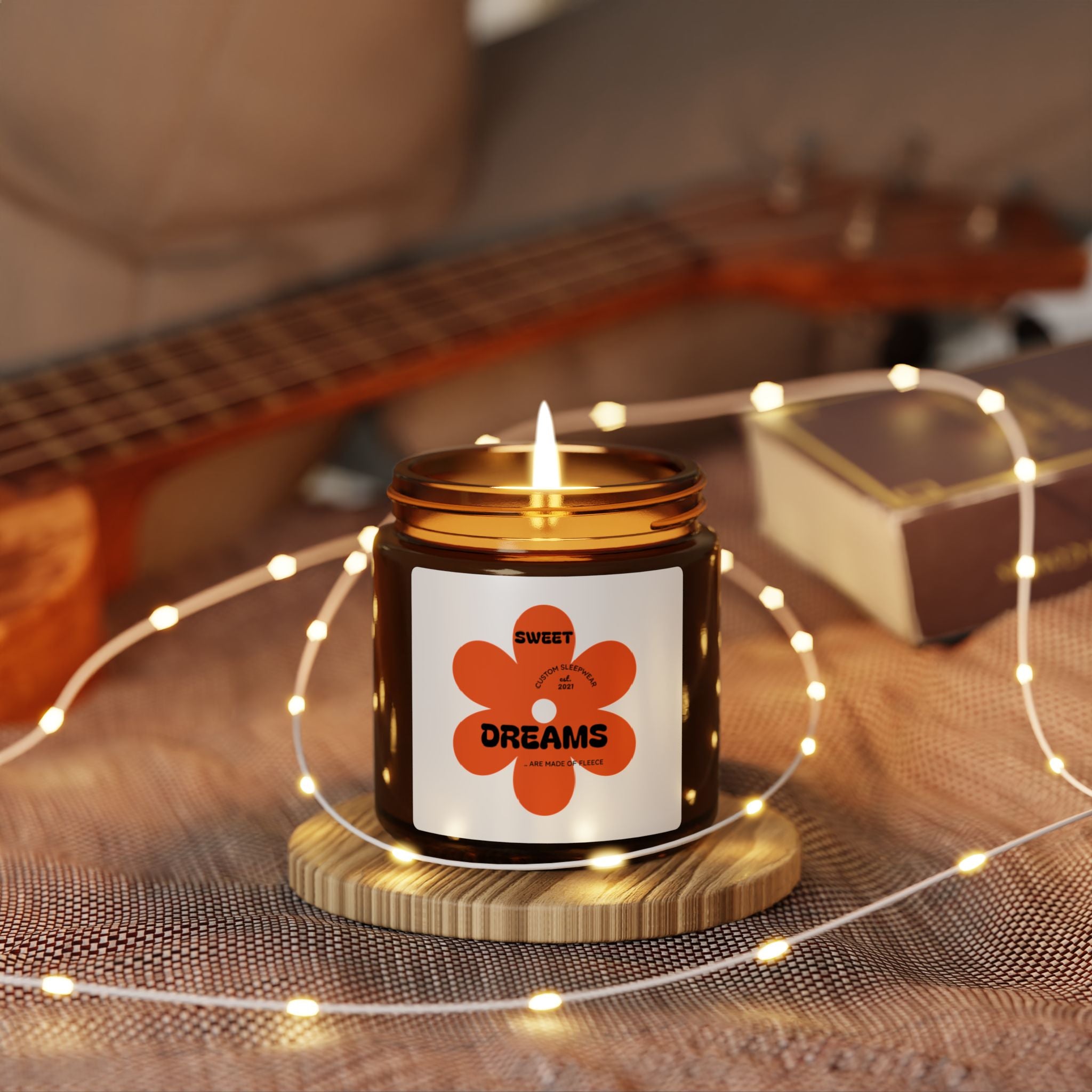 Scented Soy Candle (Multi-Size, Amber Jar)