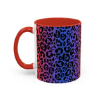 Rainbow Leopard Accent Coffee Mug — Colorful Animal Print 11/15oz