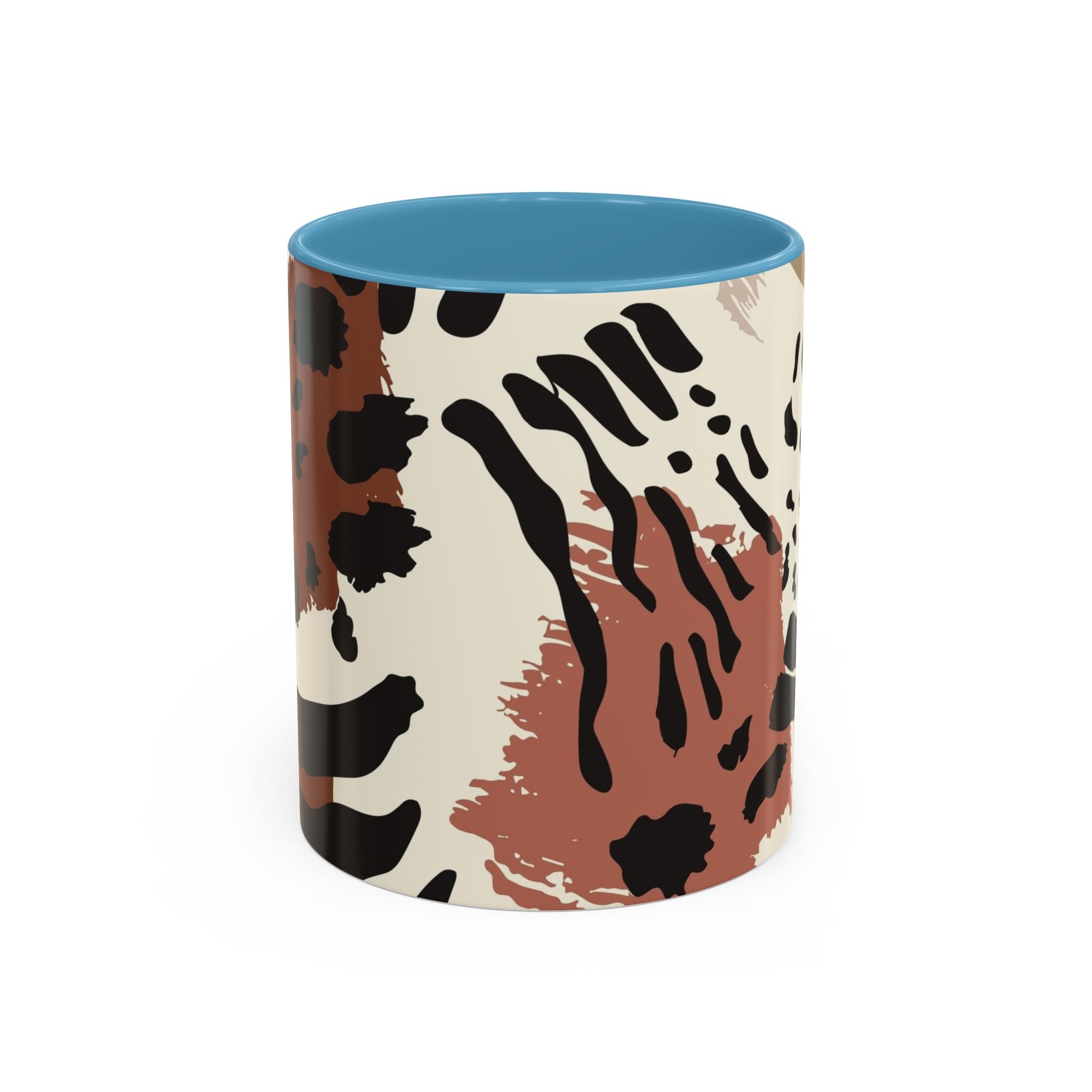 Rustic Leopard Accent Coffee Mug — Animal Print Ceramic Mug (11/15oz)