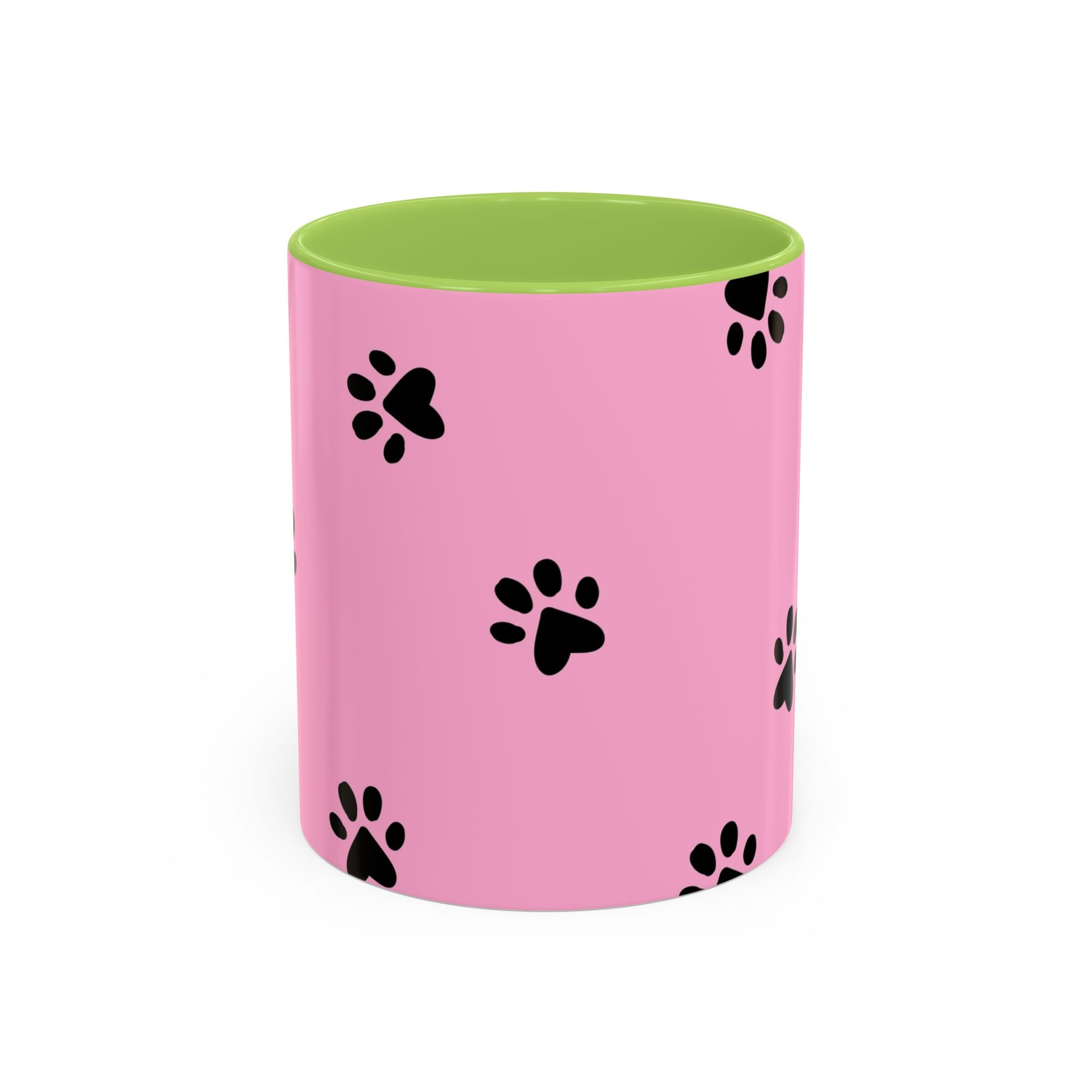 Pink Paw Print Coffee Mug – Cute Pet Lover Accent Mug (11/15oz)