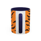 Tiger Stripe Accent Coffee Mug – Orange & Black Animal Print