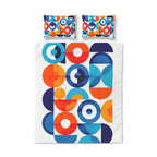 Geometric Circle Quilt Cover Set — Retro Mid-Century Modern Bedding