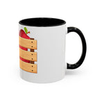 Apple Crate Accent Coffee Mug — Rustic Farmhouse Fruit Design (11/15oz)