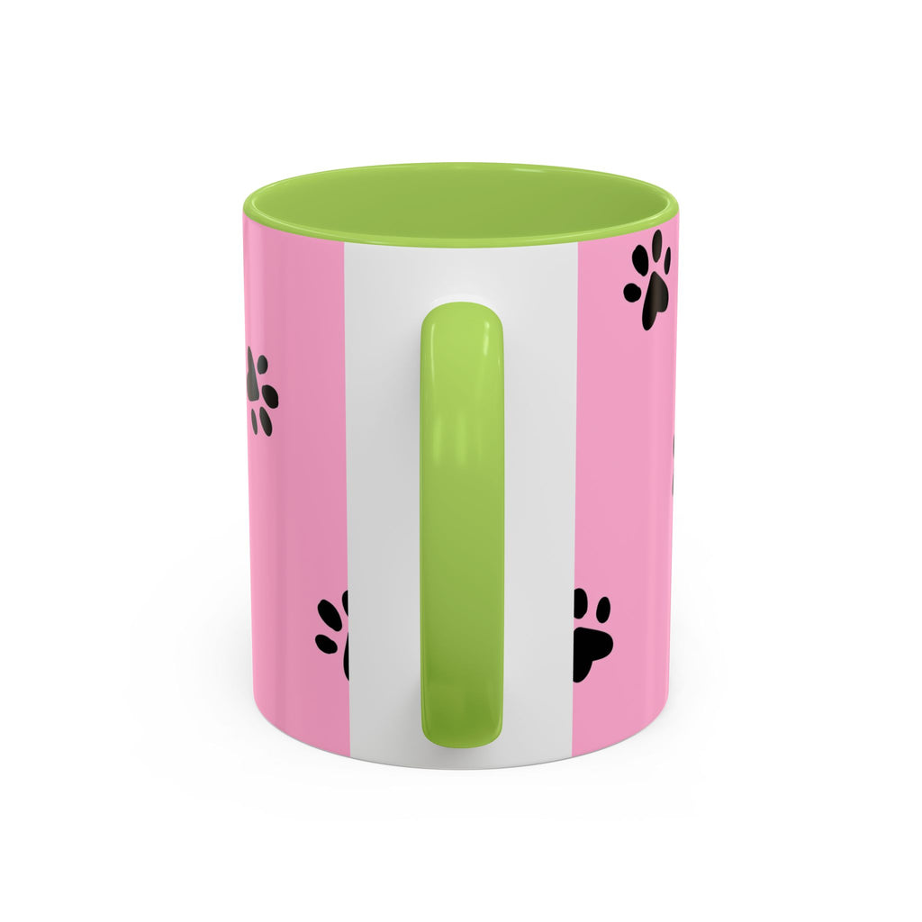 Pink Paw Print Coffee Mug – Cute Pet Lover Accent Mug (11/15oz)