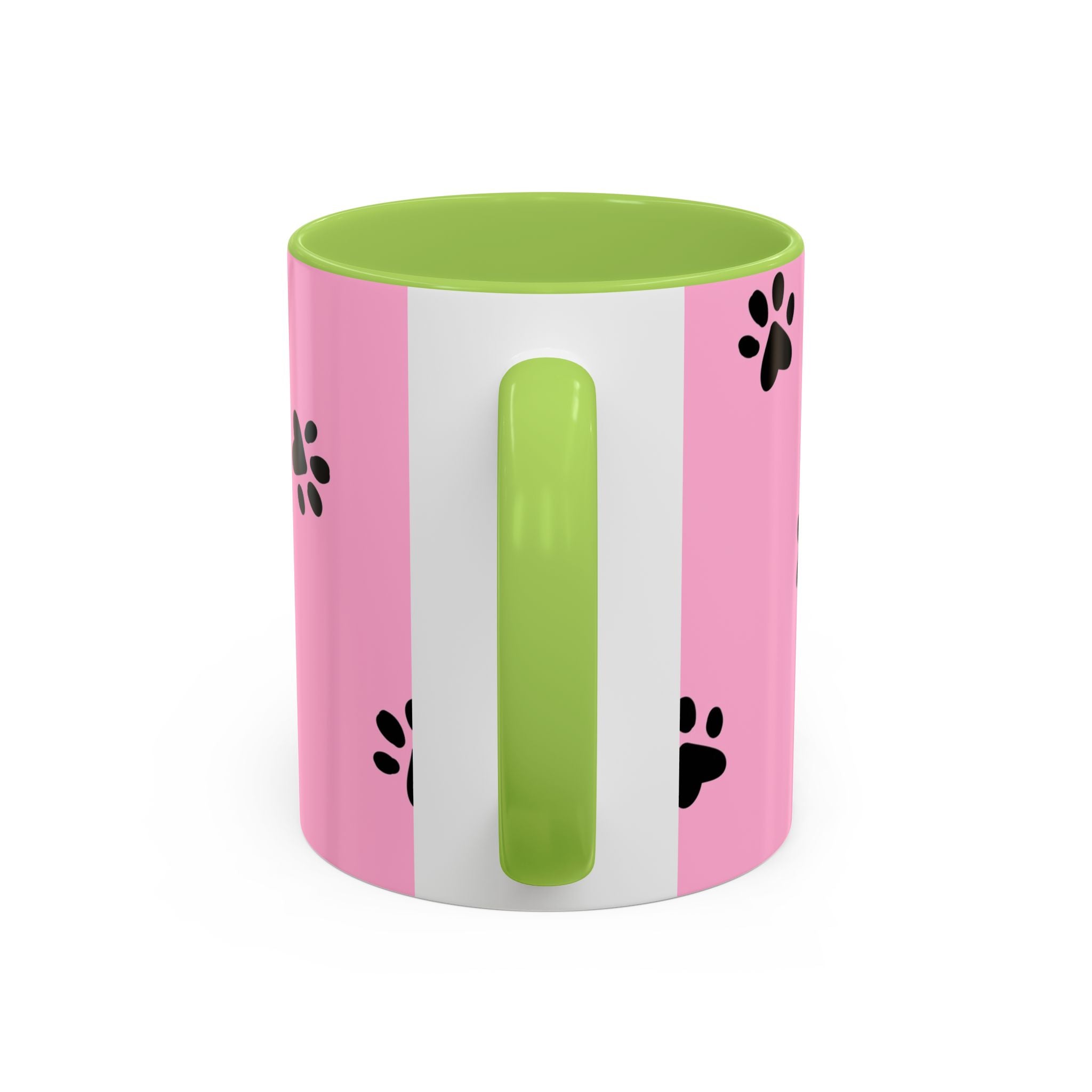 Pink Paw Print Coffee Mug – Cute Pet Lover Accent Mug (11/15oz)
