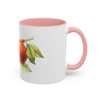 Apple Branch Accent Coffee Mug — Watercolor Fruit Kitchen Mug (11/15oz)