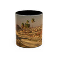 Desert Oasis Coffee Mug — Palm Trees & Sunset Scenic Accent Mug