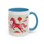 Year of the Horse Accent Coffee Mug — Chinese New Year Lucky Horse Design (11/15oz)