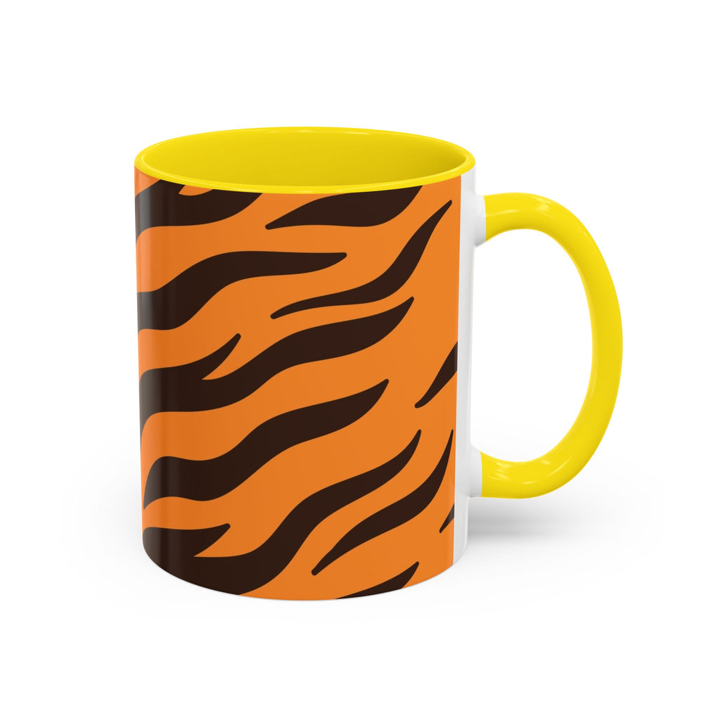 Tiger Stripe Accent Coffee Mug – Orange & Black Animal Print