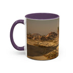 Desert Oasis Coffee Mug — Palm Trees & Sunset Scenic Accent Mug