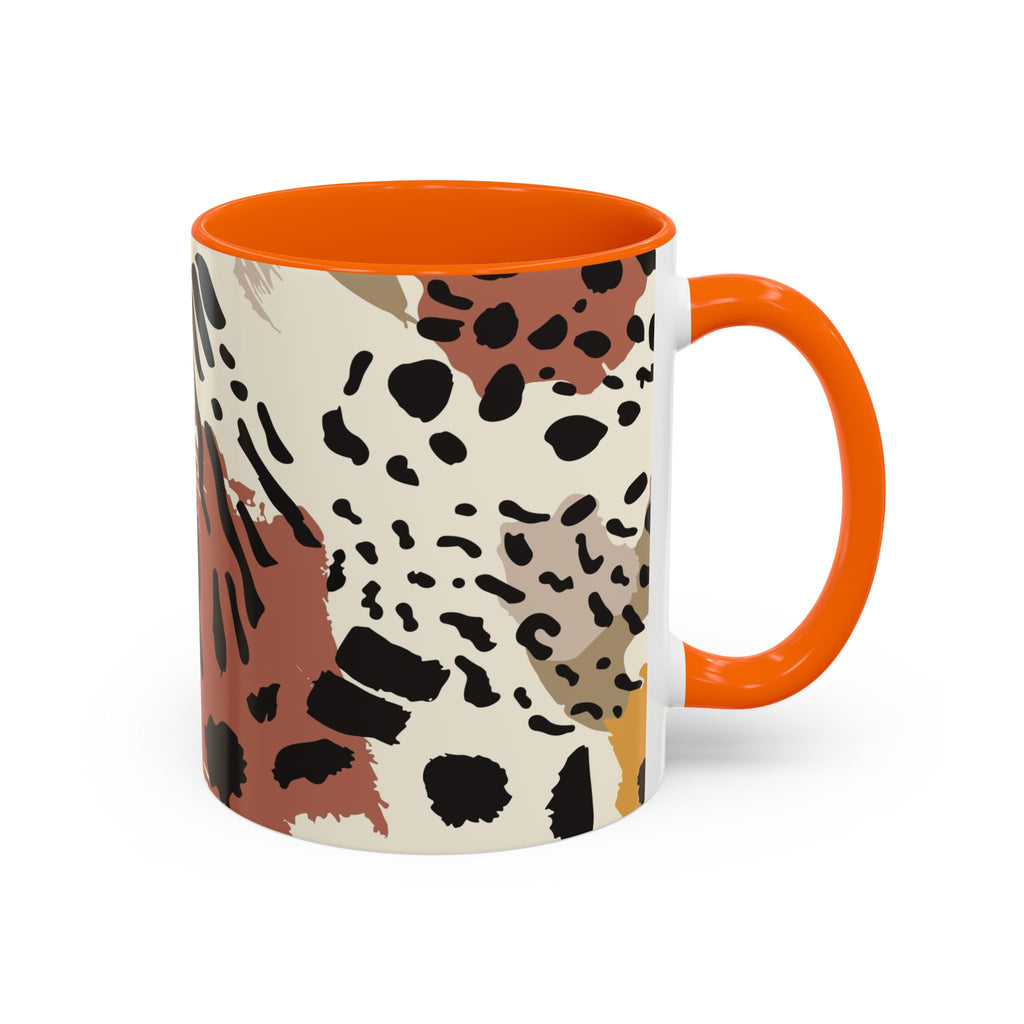 Rustic Leopard Accent Coffee Mug — Animal Print Ceramic Mug (11/15oz)