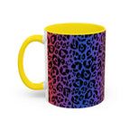 Rainbow Leopard Accent Coffee Mug — Colorful Animal Print 11/15oz