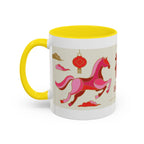 Year of the Horse Accent Coffee Mug — Chinese New Year Lucky Horse Design (11/15oz)