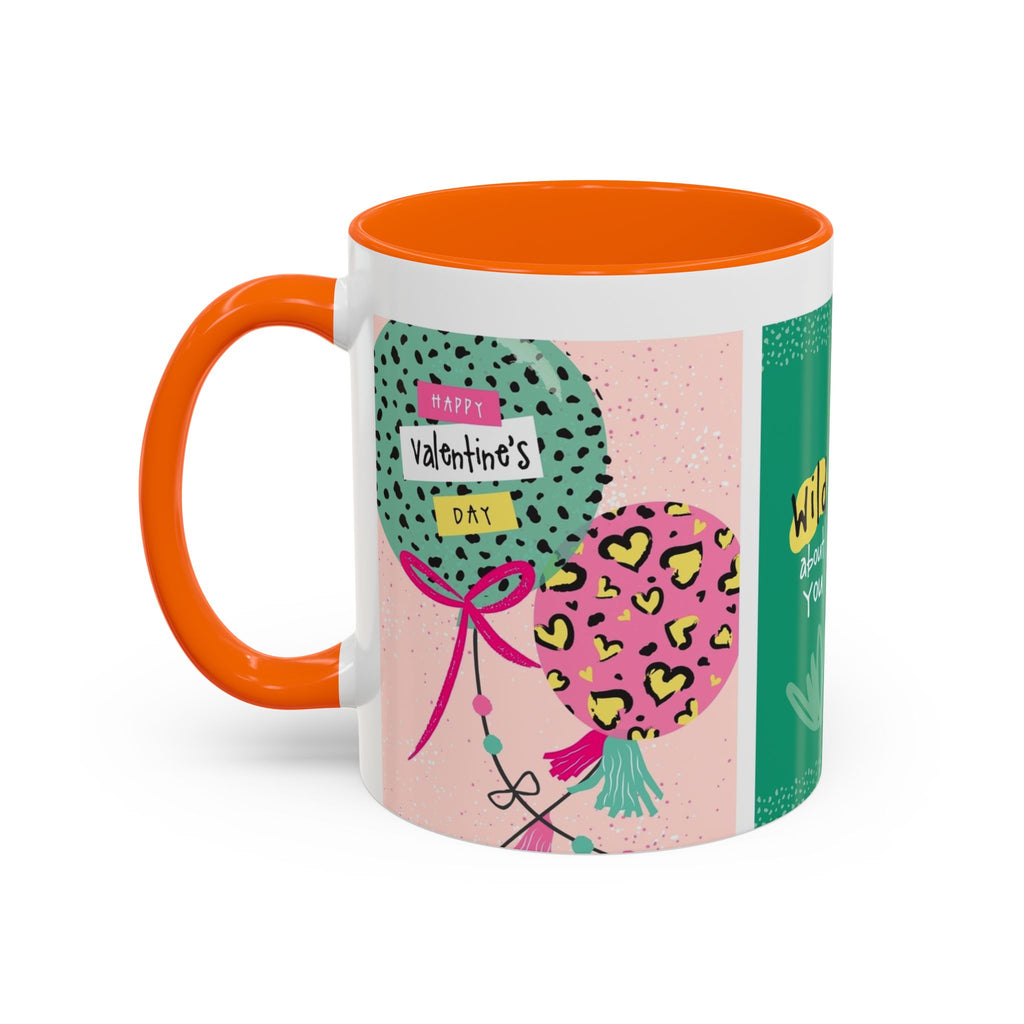 Valentine’s Day Leopard Coffee Mug - "Wild About You" Accent Mug