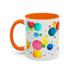 Colorful Bubble Accent Coffee Mug — Vibrant Pop Art 11/15oz