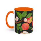 Apple Blossom Accent Coffee Mug – Floral Fruit Ceramic Mug (11/15oz)