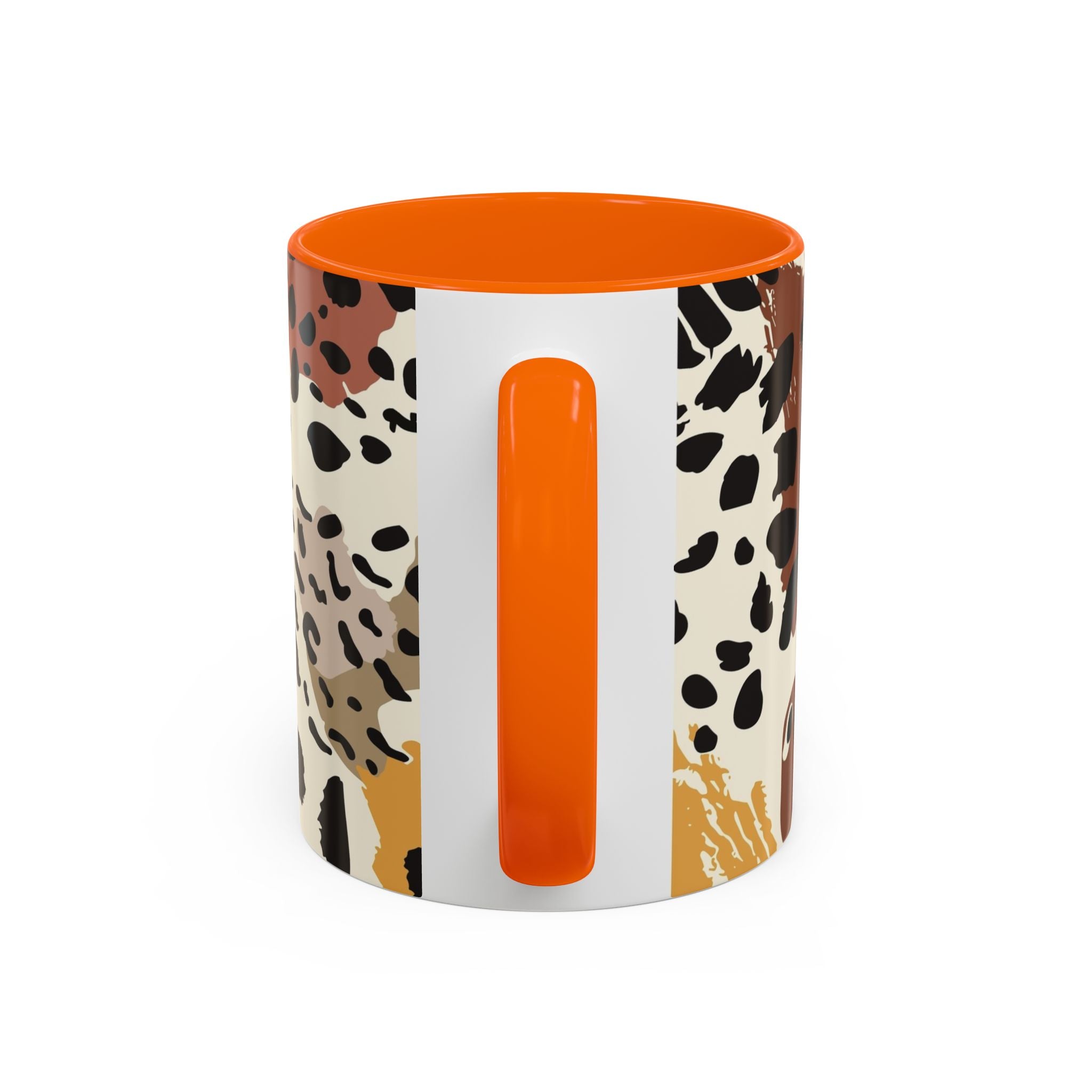 Rustic Leopard Accent Coffee Mug — Animal Print Ceramic Mug (11/15oz)