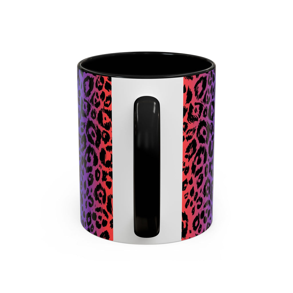 Rainbow Leopard Accent Coffee Mug — Colorful Animal Print 11/15oz