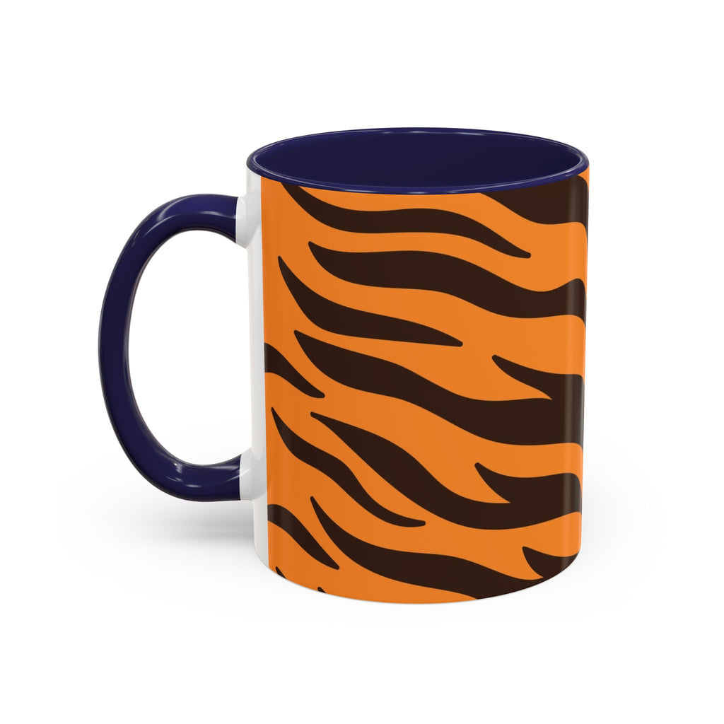 Tiger Stripe Accent Coffee Mug – Orange & Black Animal Print