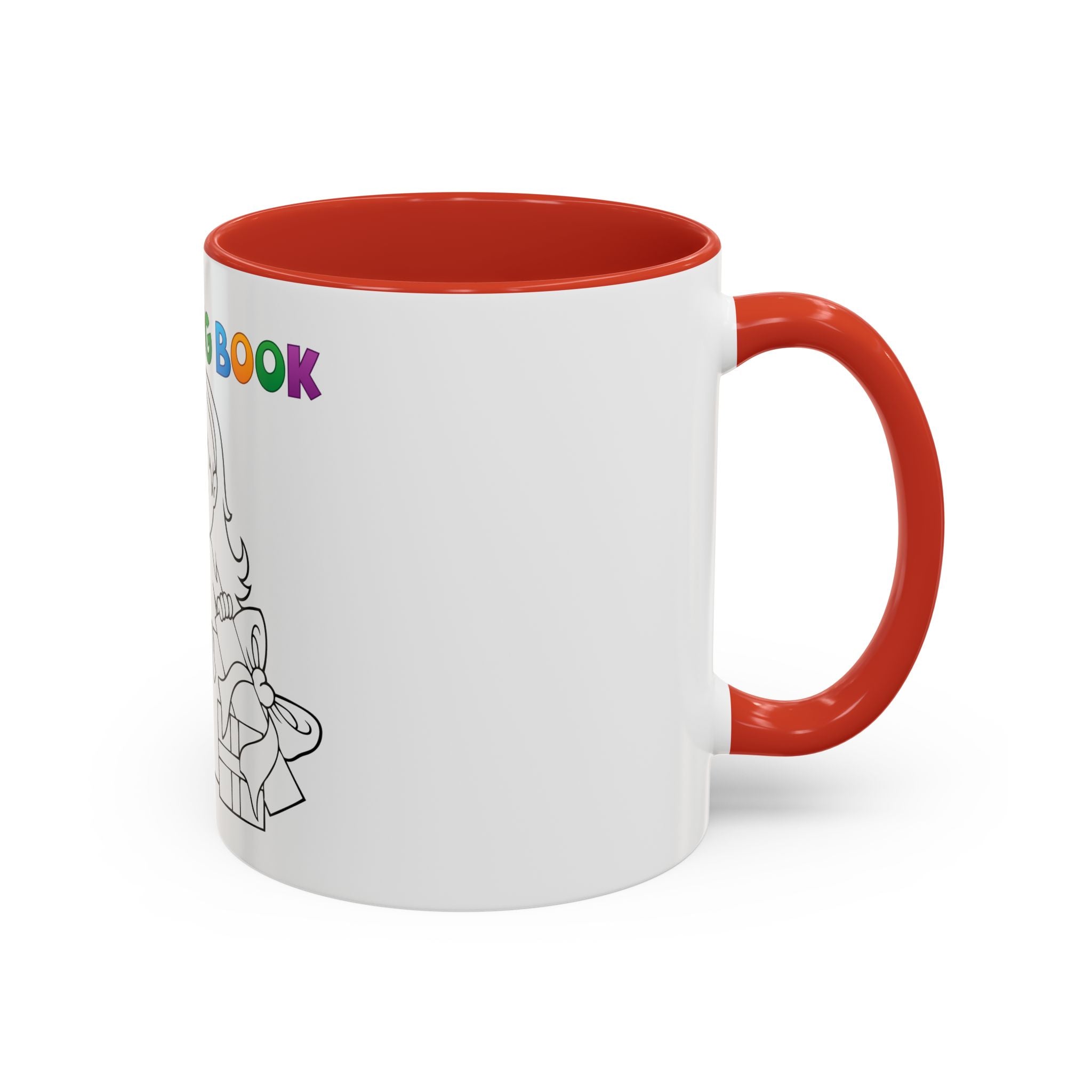 Coloring Book Coffee Mug — Kids Holiday Coloring Design (11/15oz Accent Mug)