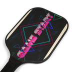 Pickleball Paddle Set — Retro Neon "Game Start" Design with 2 Balls