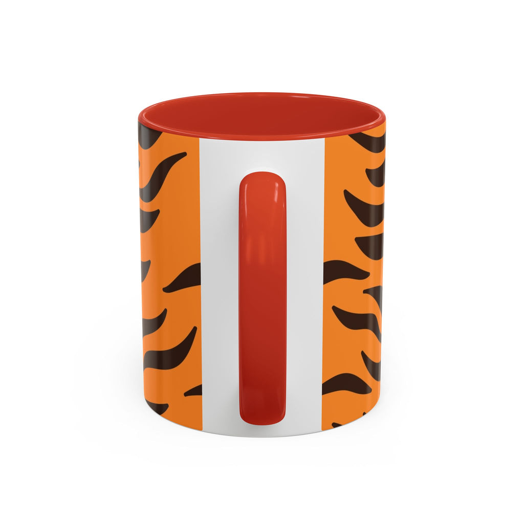 Tiger Stripe Accent Coffee Mug – Orange & Black Animal Print