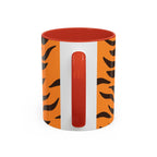 Tiger Stripe Accent Coffee Mug – Orange & Black Animal Print
