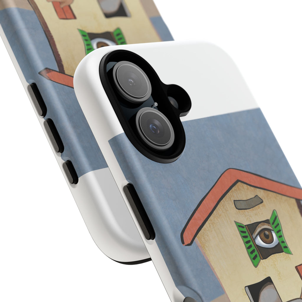 Surreal House Eye Phone Case – Artistic Abstract Home Design Protective Cover