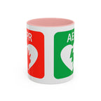 AED Heart Logo Accent Coffee Mug — CPR & Defibrillator Awareness Gift (11/15oz)