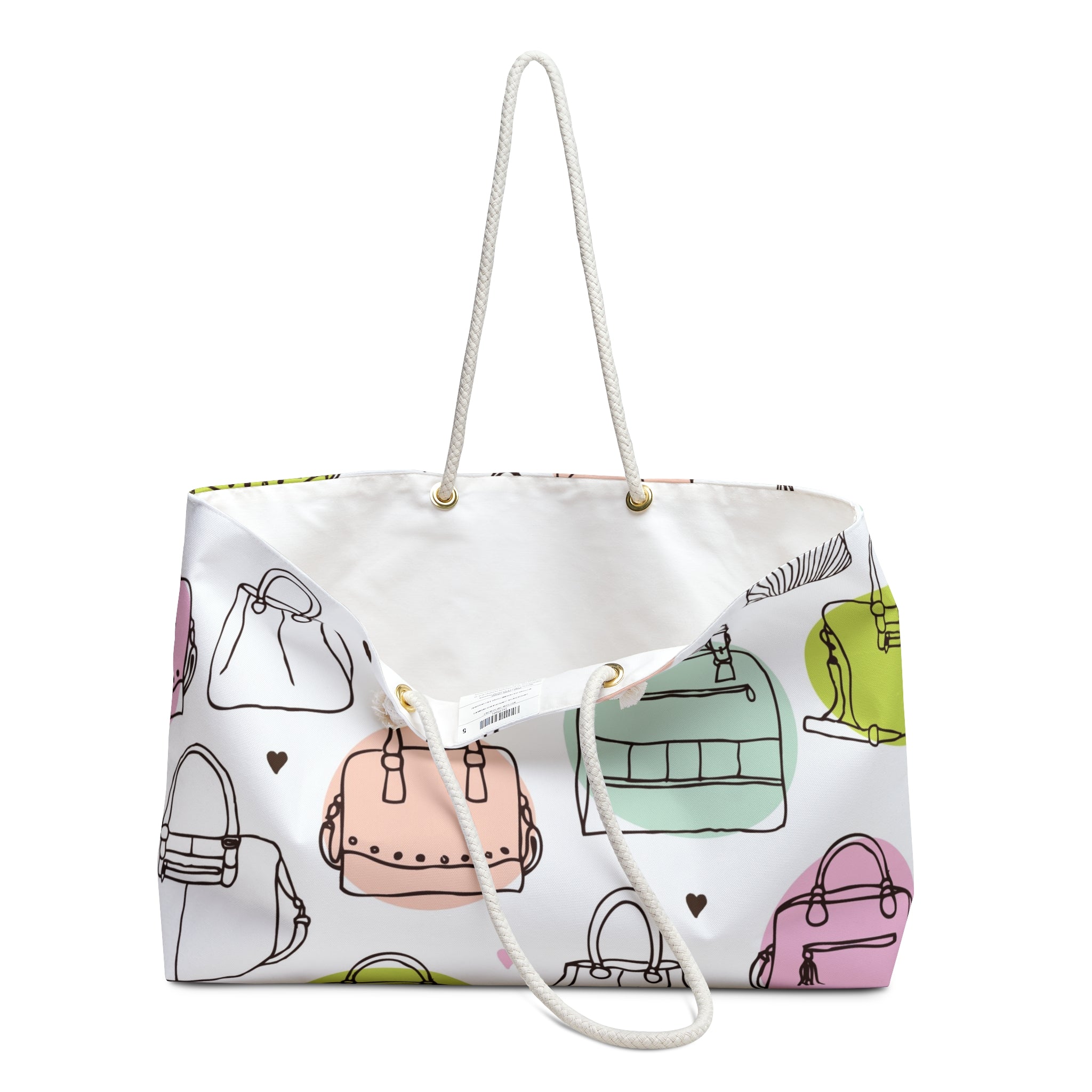 Handbag Pattern Weekender Bag | Colorful Purses Illustration Tote