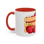 Apple Crate Accent Coffee Mug — Rustic Farmhouse Fruit Design (11/15oz)