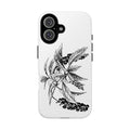 Botanical Sketch Phone Case – Black Ink Herb Illustration Tough Case