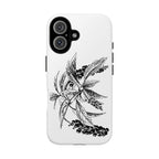 Botanical Sketch Phone Case – Black Ink Herb Illustration Tough Case