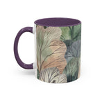 Botanical Woodland Coffee Mug — Earthy Leaf Pattern Accent Mug (11/15oz)
