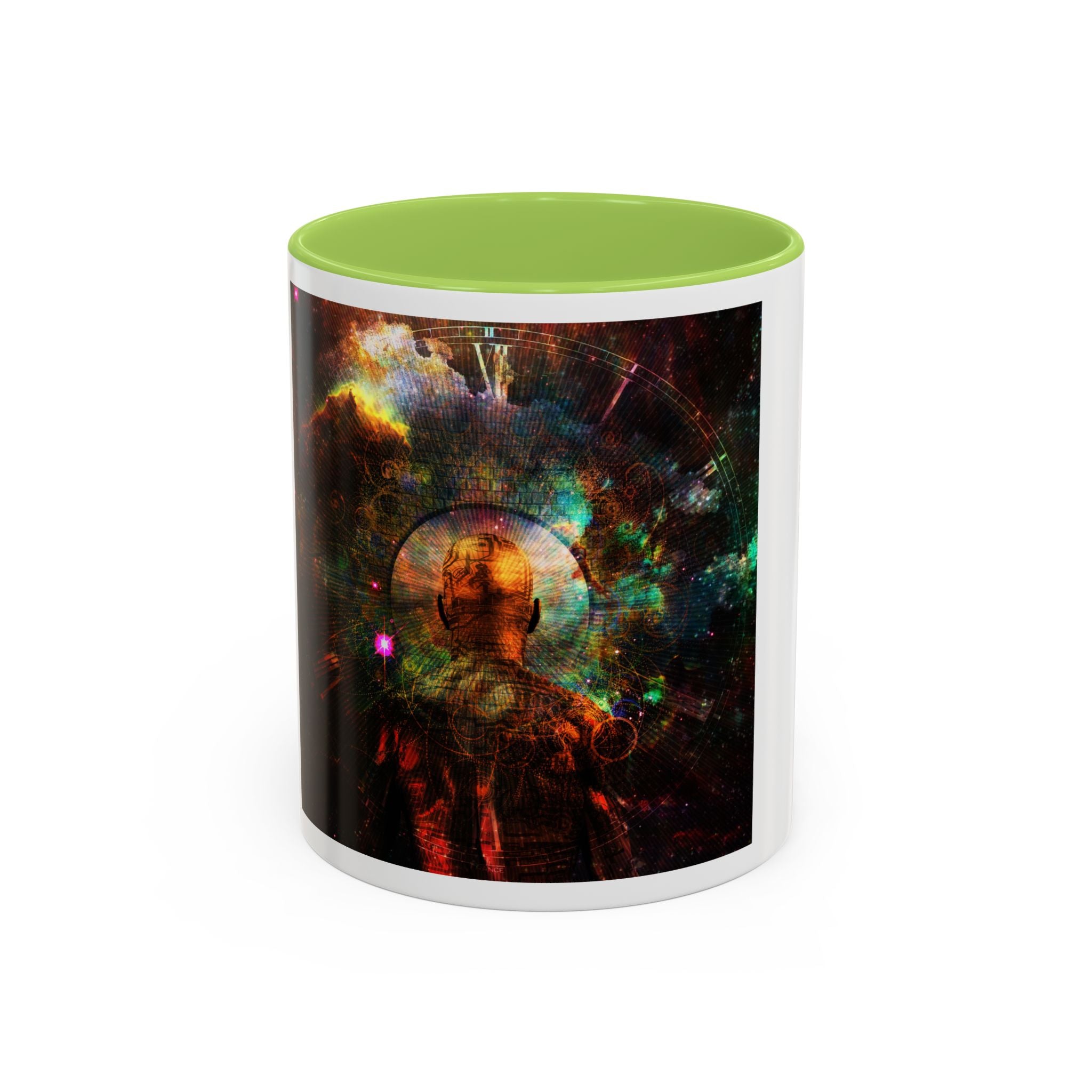 Cosmic Astronaut Accent Coffee Mug — Galaxy Space Art 11/15oz