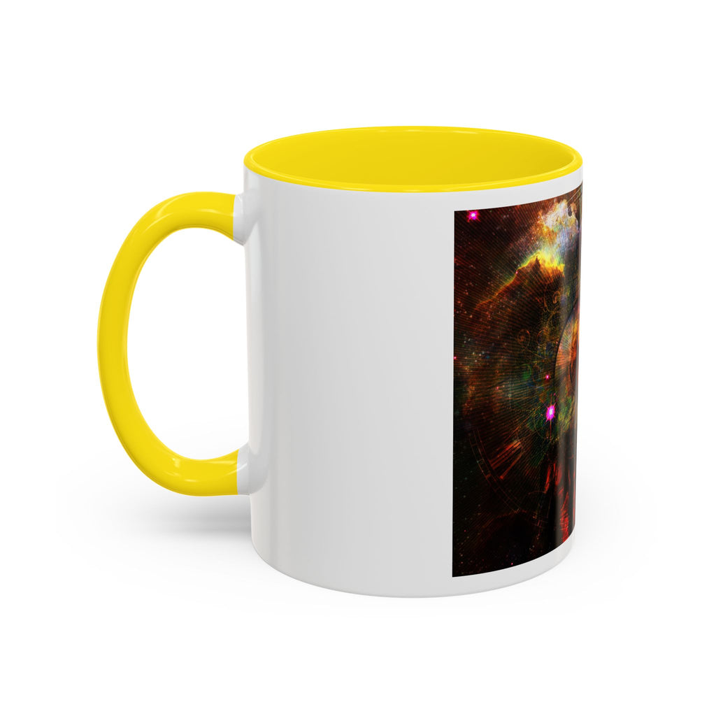 Cosmic Astronaut Accent Coffee Mug — Galaxy Space Art 11/15oz