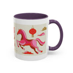 Year of the Horse Accent Coffee Mug — Chinese New Year Lucky Horse Design (11/15oz)