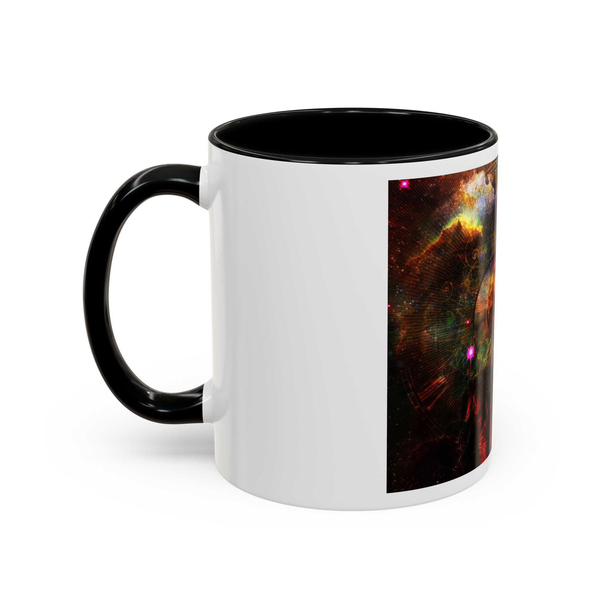 Cosmic Astronaut Accent Coffee Mug — Galaxy Space Art 11/15oz