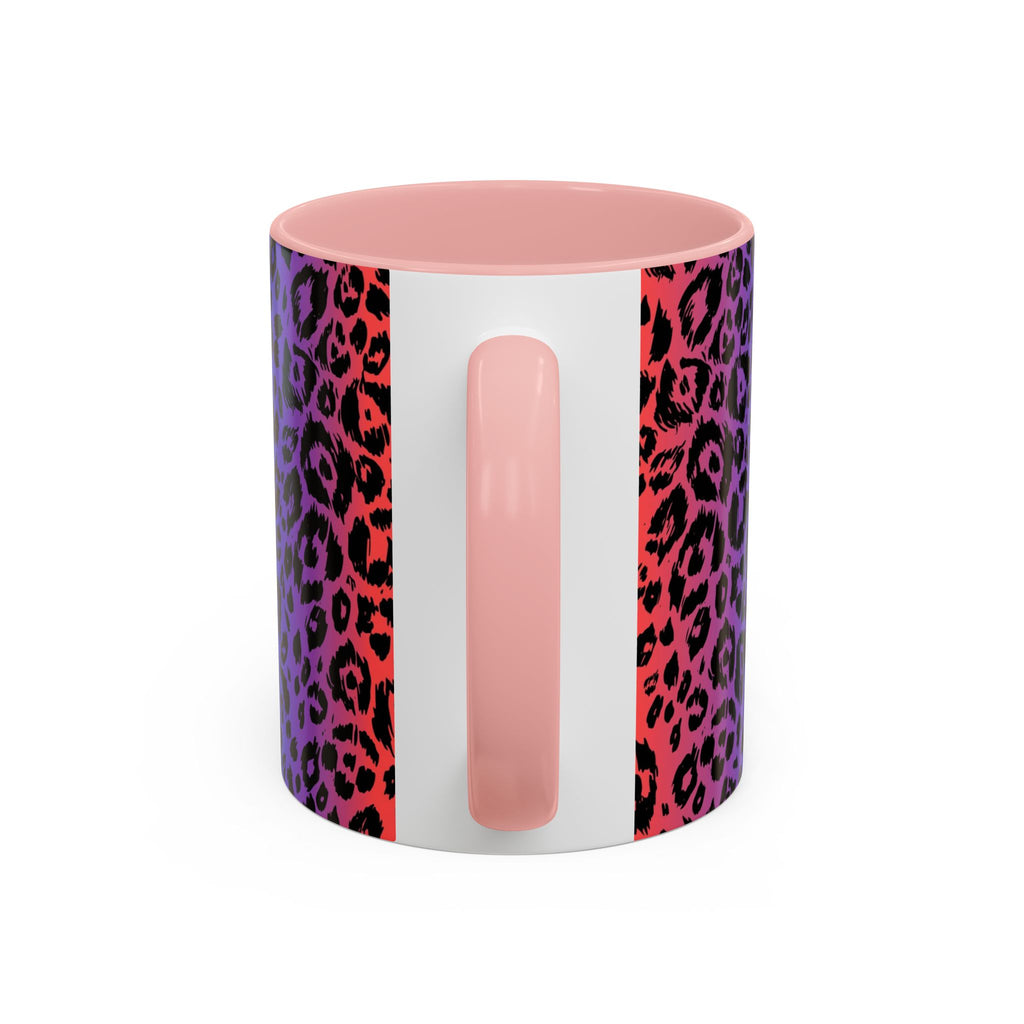 Rainbow Leopard Accent Coffee Mug — Colorful Animal Print 11/15oz