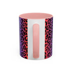 Rainbow Leopard Accent Coffee Mug — Colorful Animal Print 11/15oz